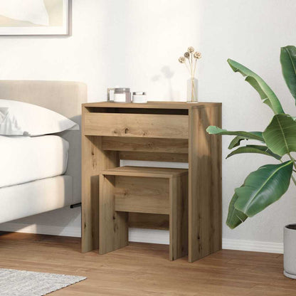 Zrcadlový Stolík 2 Pcs Dub Artisan 60 X 40 X 75 Cm