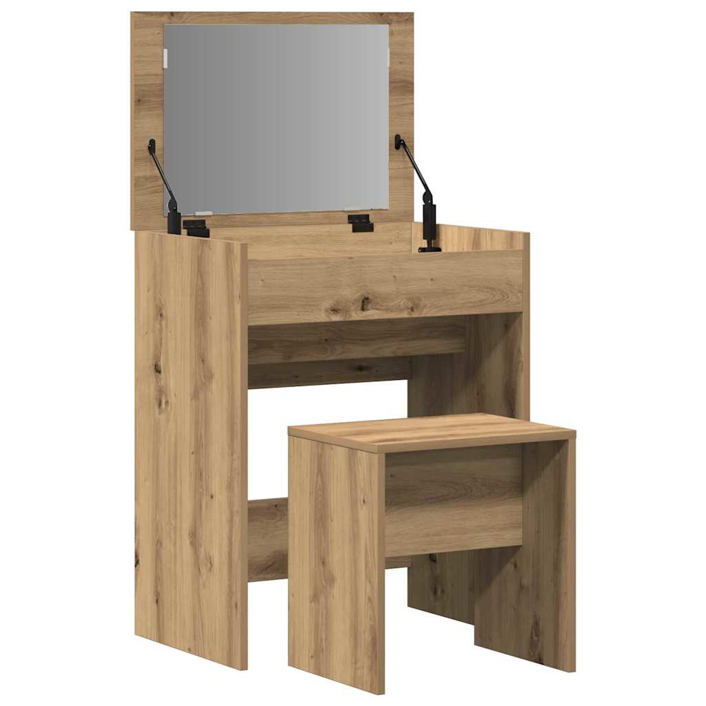 Zrcadlový Stolík 2 Pcs Dub Artisan 60 X 40 X 75 Cm