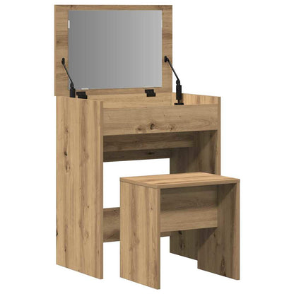 Zrcadlový Stolík 2 Pcs Dub Artisan 60 X 40 X 75 Cm