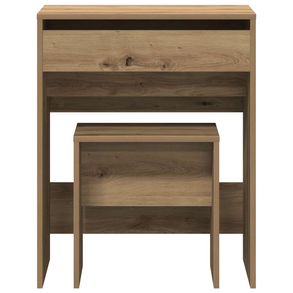 Zrcadlový Stolík 2 Pcs Dub Artisan 60 X 40 X 75 Cm