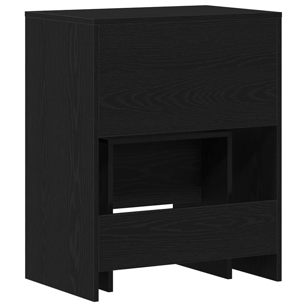 Zrcadlový Stolík 2 Pcs Černý Dub 60 X 40 X 75 Cm