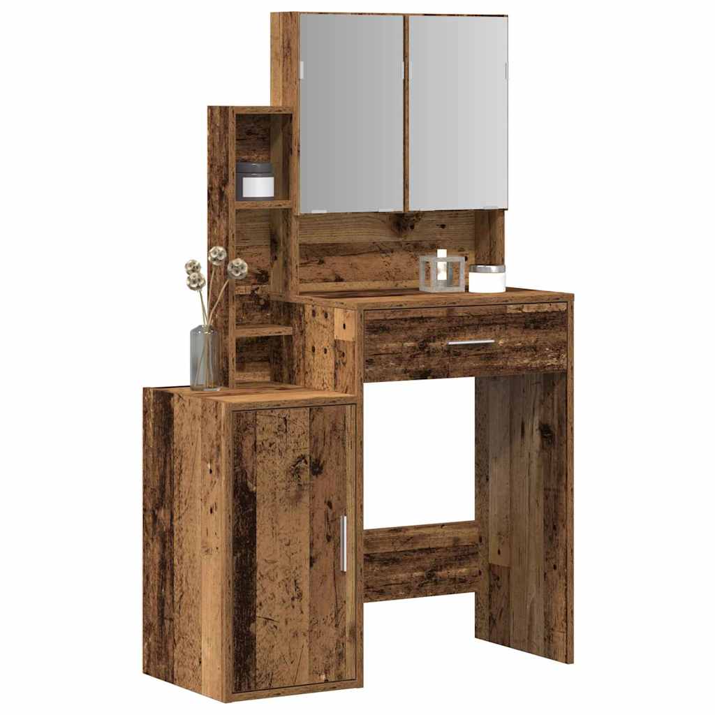 Kosmetický Stůl Staré Dřevo 80 X 35 X 132 Cm Kompozitní Dřevo