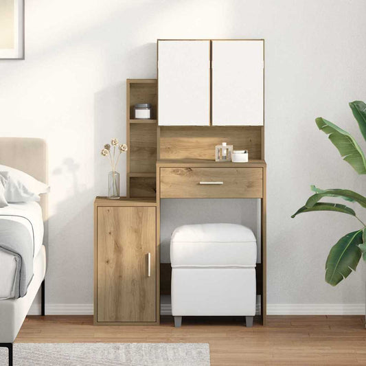 Kosmetický Stůl Artisanový Dub 80 X 35 X 132 Cm