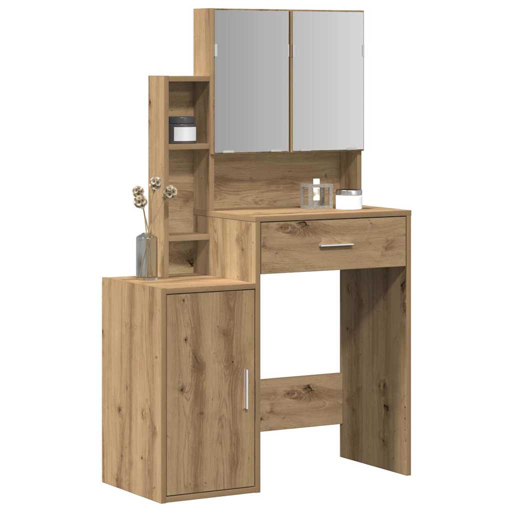 Kosmetický Stůl Artisanový Dub 80 X 35 X 132 Cm