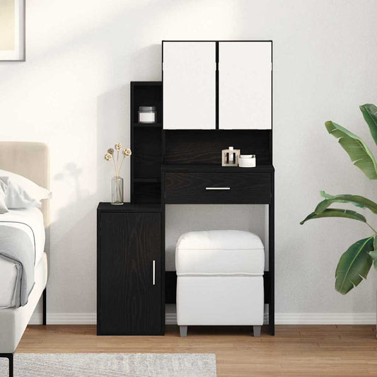 Kosmetický Stůl Černý Dub 80 X 35 X 132 Cm Kompozitní Dřevo