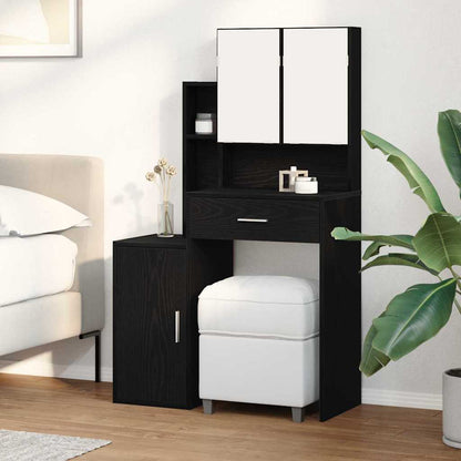 Kosmetický Stůl Černý Dub 80 X 35 X 132 Cm Kompozitní Dřevo
