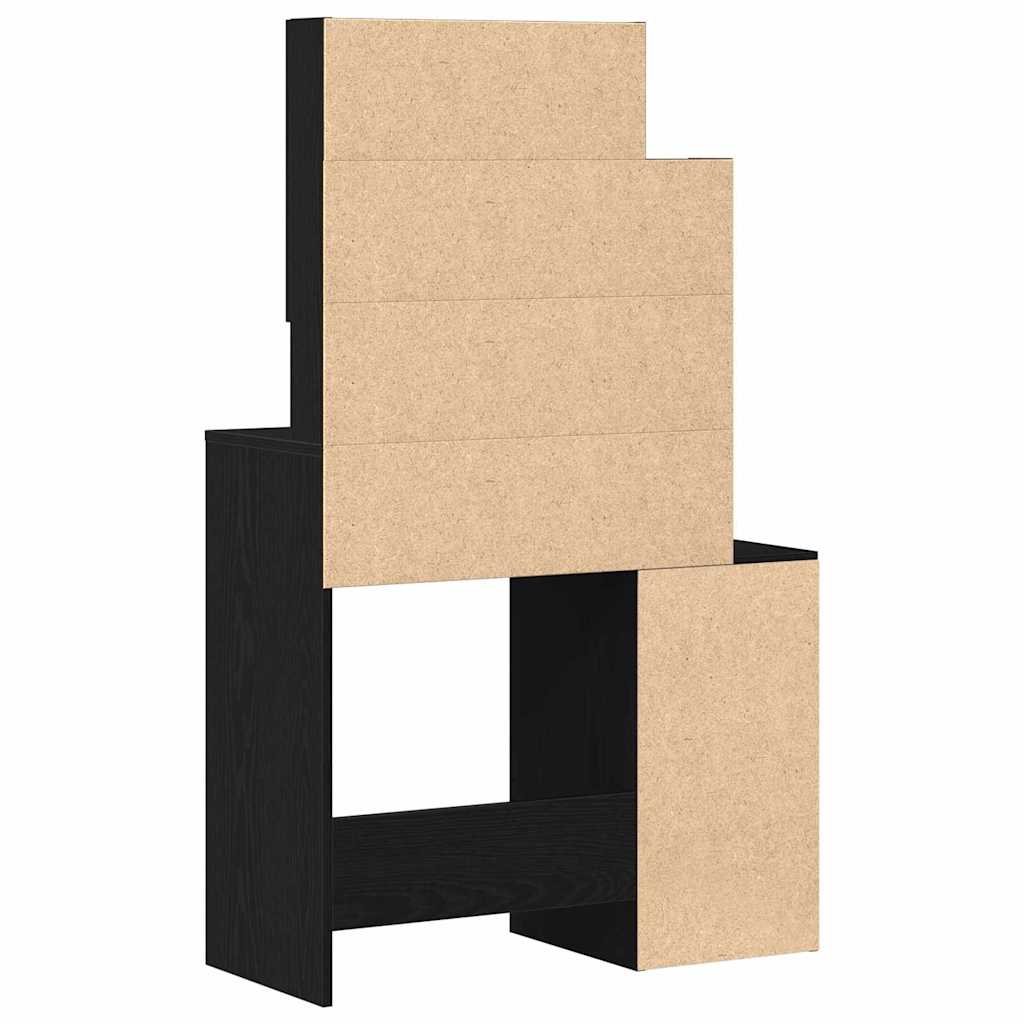 Kosmetický Stůl Černý Dub 80 X 35 X 132 Cm Kompozitní Dřevo