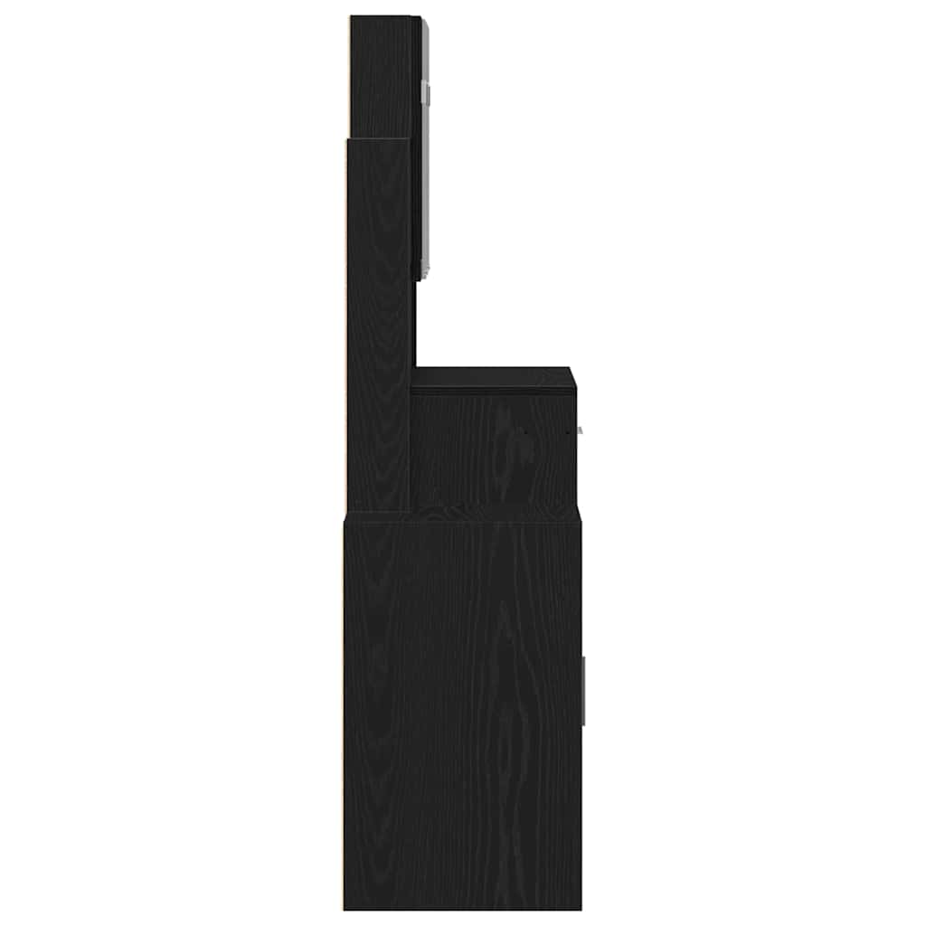 Kosmetický Stůl Černý Dub 80 X 35 X 132 Cm Kompozitní Dřevo