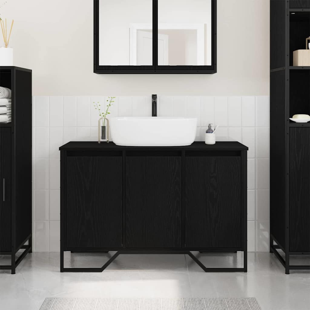 Skříňka Pod Umyvadlo Černý Dub 91 X 35 X 60 Cm Kompozitní Dřevo