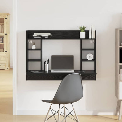 Nástěnný Stolek Černý Dub Kompozitní Dřevo 105 X 48 X 75 Cm