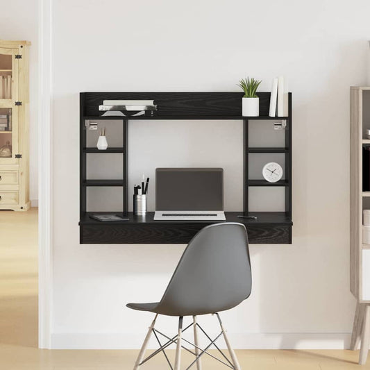 Nástěnný Stolek Černý Dub Kompozitní Dřevo 105 X 48 X 75 Cm