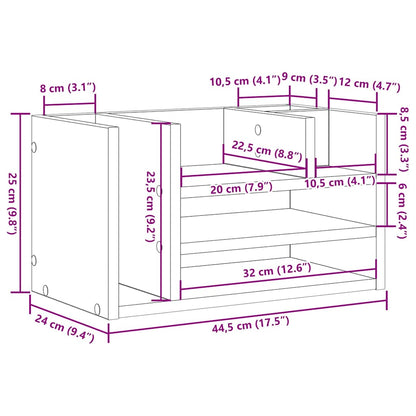 Organizér Na Stůl Staré Dřevo 44,5 X 24 X 25 Cm