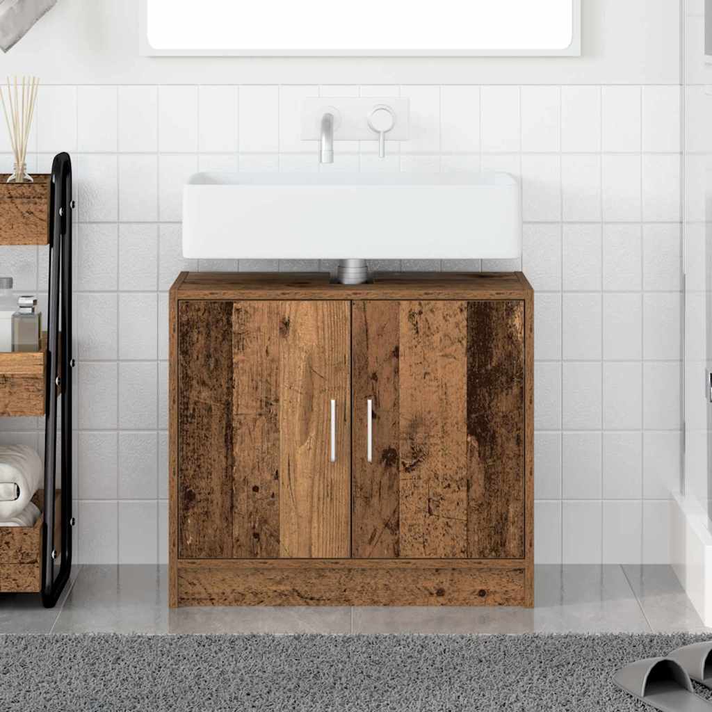 Koupelnová Skříň Staré Dřevo 63 X 29 X 55 Cm Kompozitní Dřevo