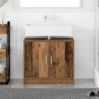 Koupelnová Skříň Staré Dřevo 63 X 29 X 55 Cm Kompozitní Dřevo