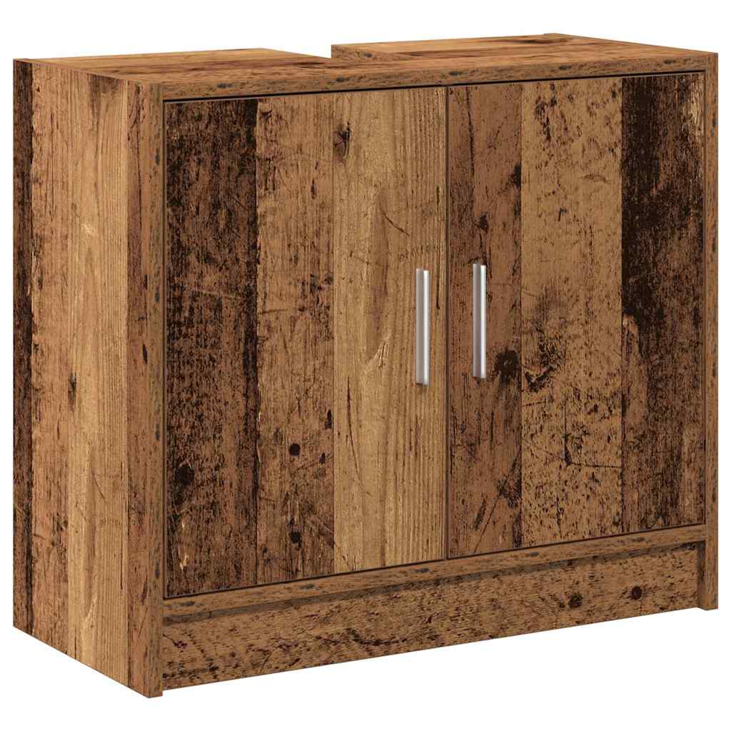 Koupelnová Skříň Staré Dřevo 63 X 29 X 55 Cm Kompozitní Dřevo