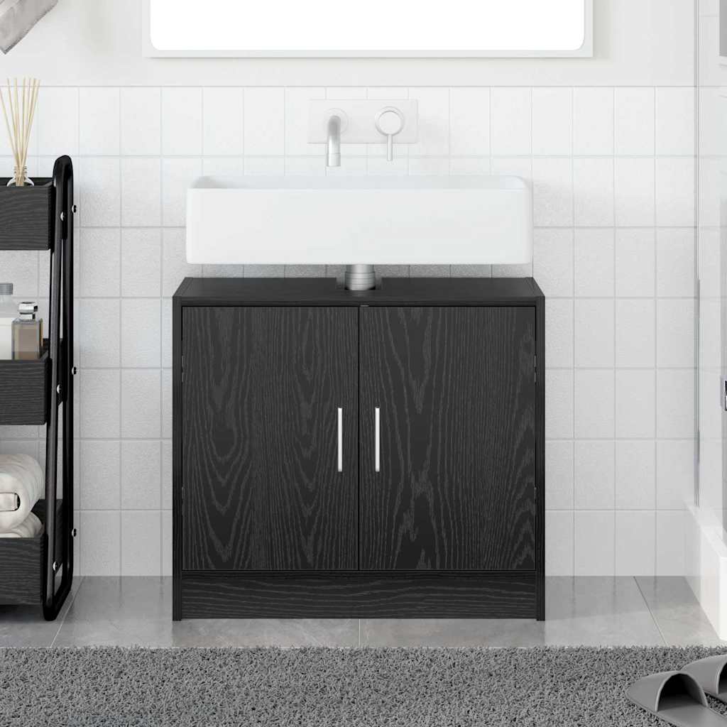 Koupelnová Skříň Černý Dub 63 X 29 X 55 Cm Kompozitní Dřevo