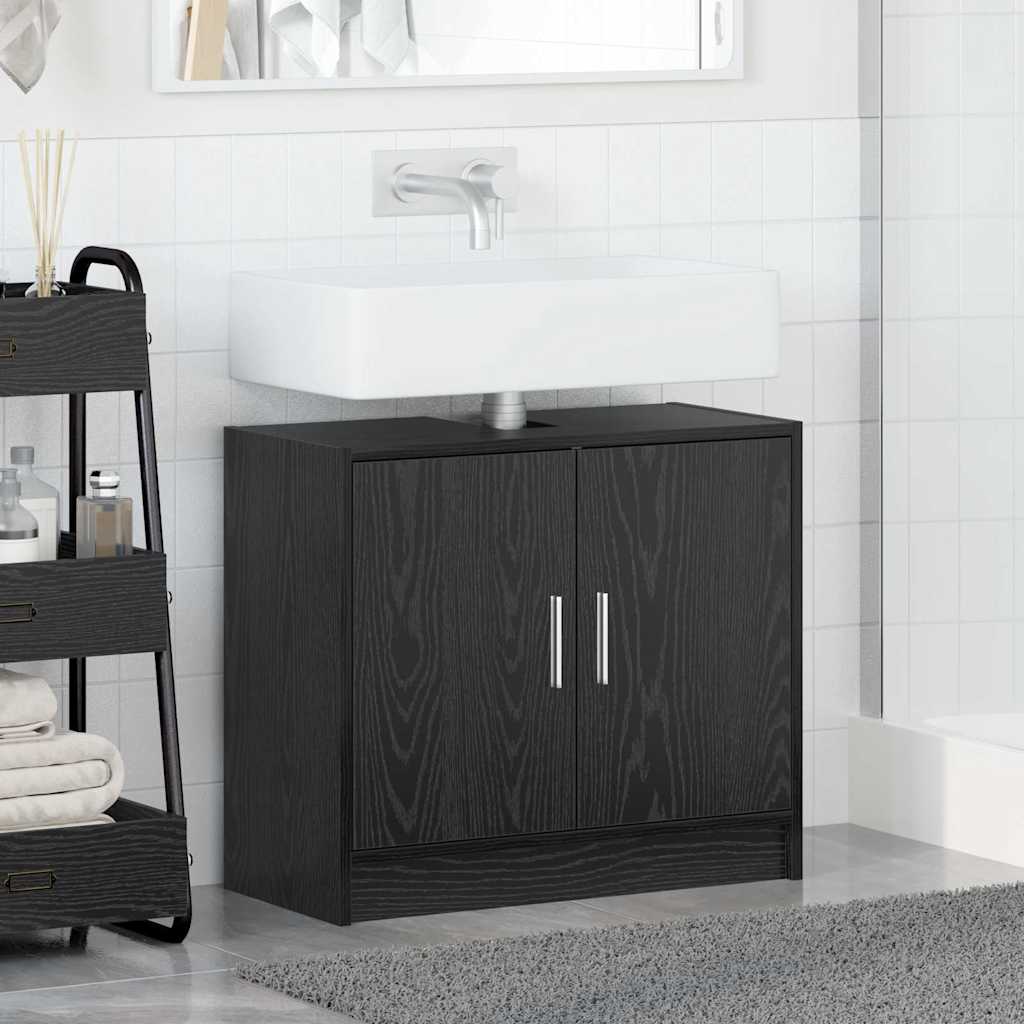 Koupelnová Skříň Černý Dub 63 X 29 X 55 Cm Kompozitní Dřevo