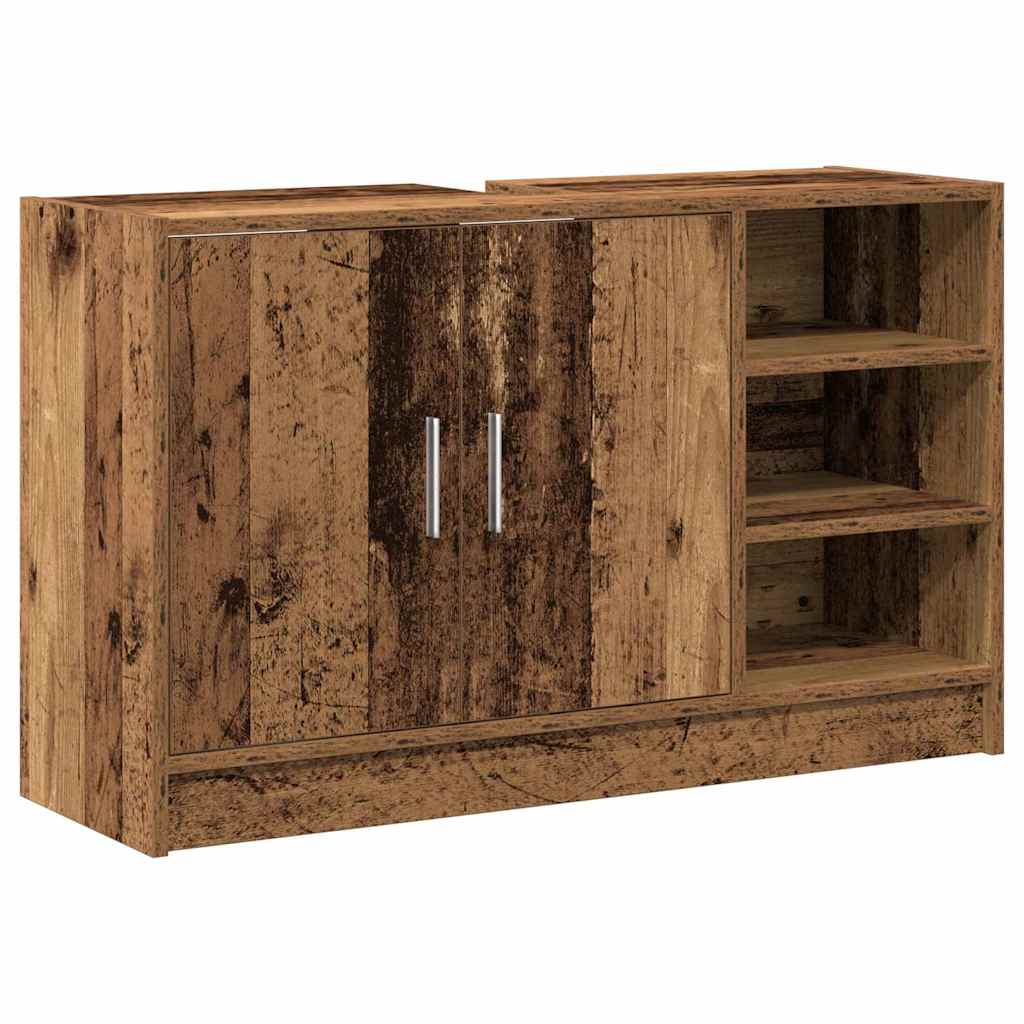 Koupelnová Skříň Staré Dřevo 90 X 29 X 55 Cm Kompozitní Dřevo