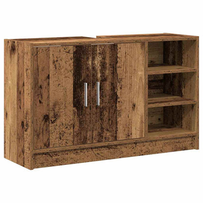 Koupelnová Skříň Staré Dřevo 90 X 29 X 55 Cm Kompozitní Dřevo