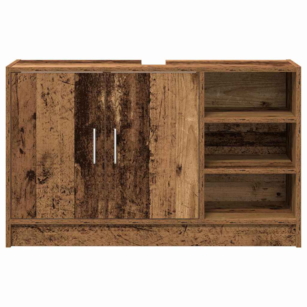 Koupelnová Skříň Staré Dřevo 90 X 29 X 55 Cm Kompozitní Dřevo