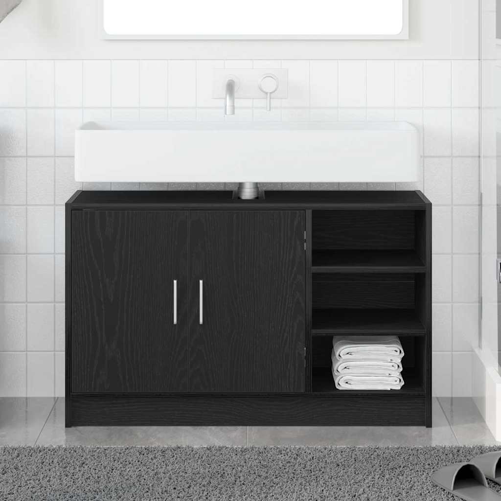 Koupelnová Skříň Černý Dub 90 X 29 X 55 Cm Kompozitní Dřevo