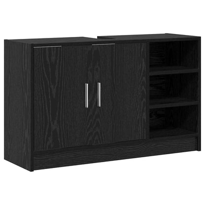 Koupelnová Skříň Černý Dub 90 X 29 X 55 Cm Kompozitní Dřevo