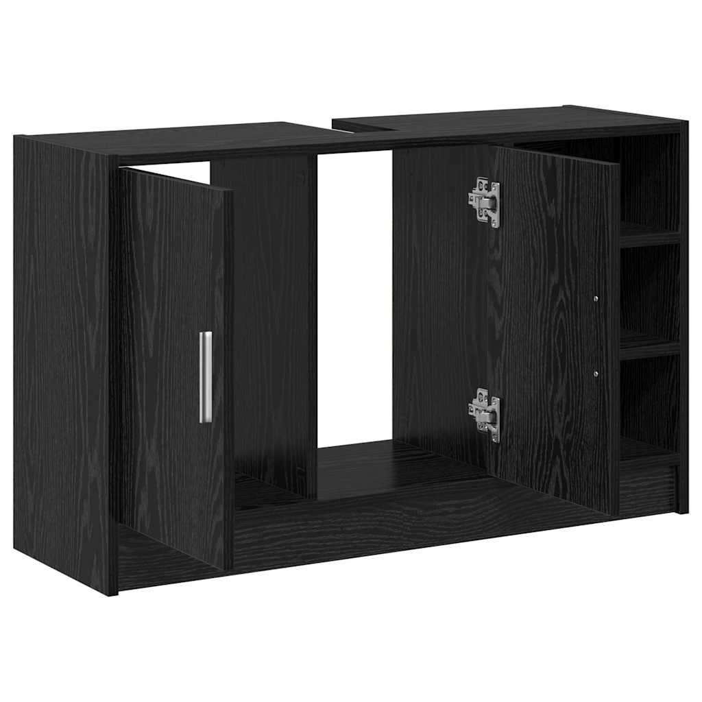 Koupelnová Skříň Černý Dub 90 X 29 X 55 Cm Kompozitní Dřevo