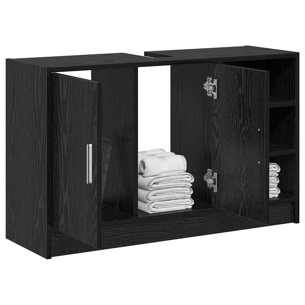Koupelnová Skříň Černý Dub 90 X 29 X 55 Cm Kompozitní Dřevo