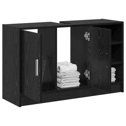 Koupelnová Skříň Černý Dub 90 X 29 X 55 Cm Kompozitní Dřevo