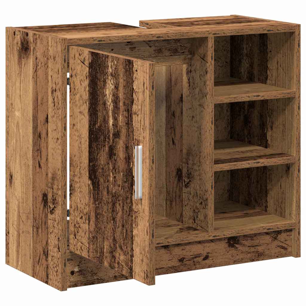 Koupelnová Skříň Staré Dřevo 63 X 29 X 55 Cm Kompozitní Dřevo