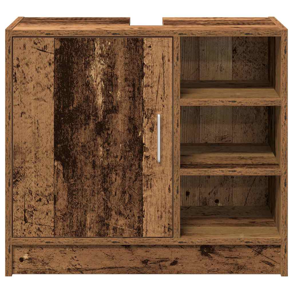 Koupelnová Skříň Staré Dřevo 63 X 29 X 55 Cm Kompozitní Dřevo