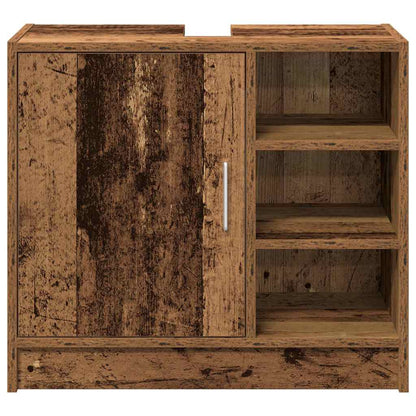 Koupelnová Skříň Staré Dřevo 63 X 29 X 55 Cm Kompozitní Dřevo