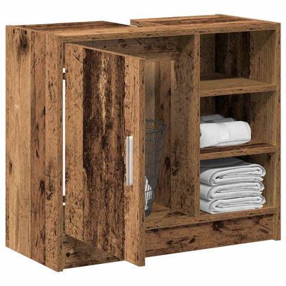 Koupelnová Skříň Staré Dřevo 63 X 29 X 55 Cm Kompozitní Dřevo