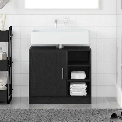 Koupelnová Skříň Černý Dub 63 X 29 X 55 Cm Kompozitní Dřevo