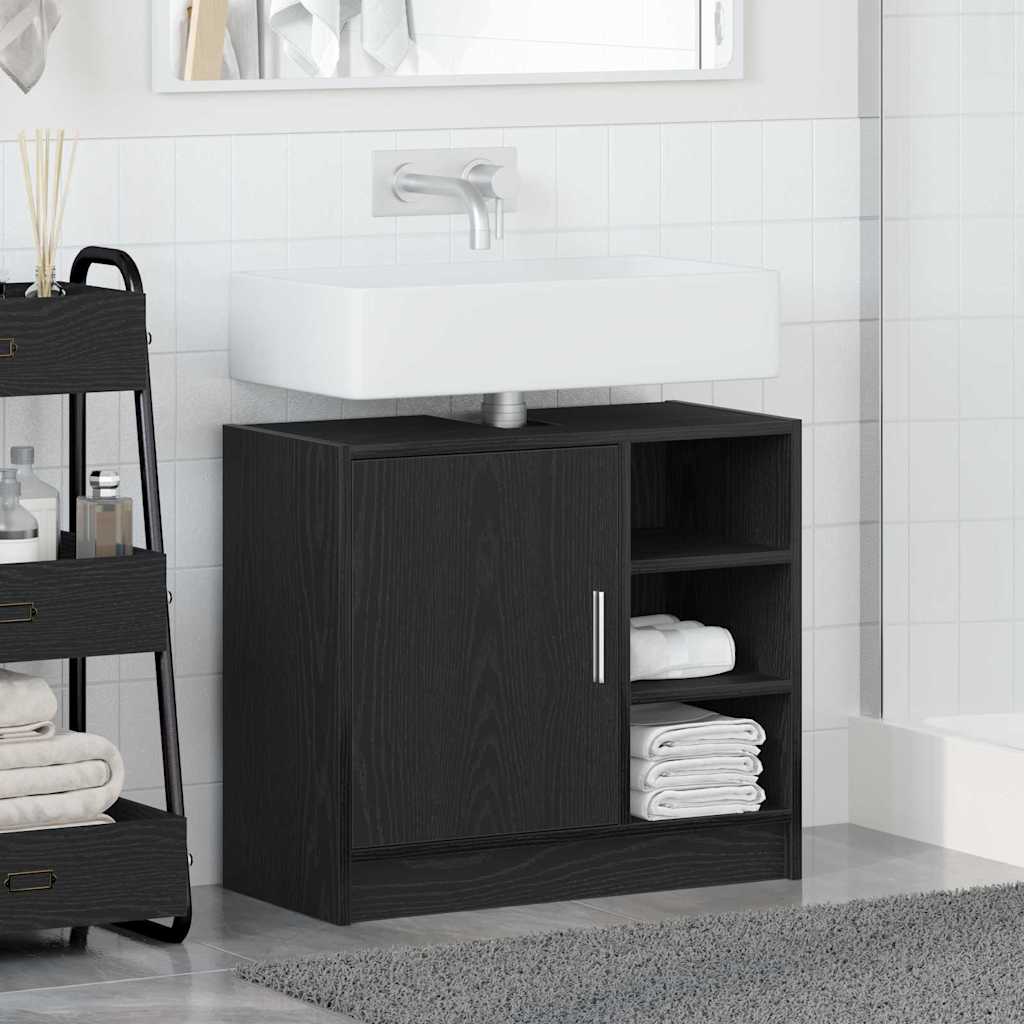 Koupelnová Skříň Černý Dub 63 X 29 X 55 Cm Kompozitní Dřevo