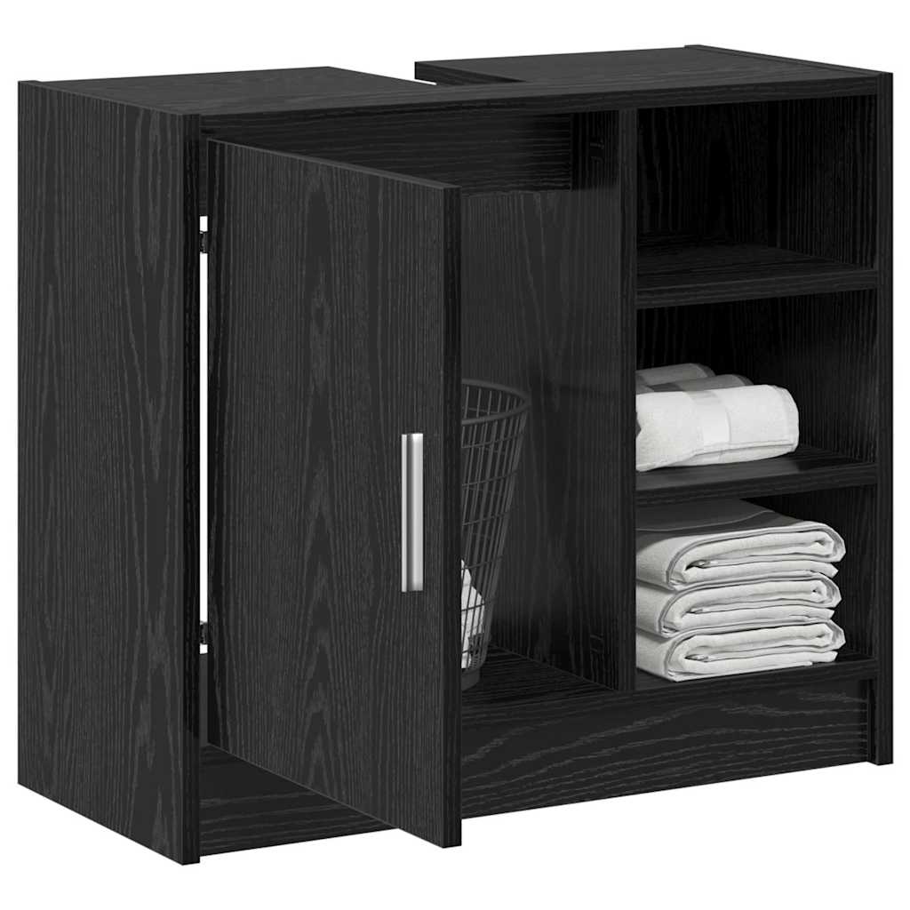 Koupelnová Skříň Černý Dub 63 X 29 X 55 Cm Kompozitní Dřevo