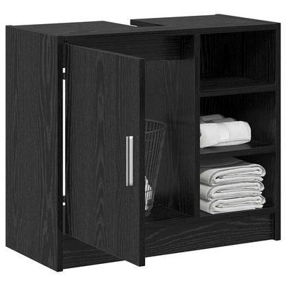 Koupelnová Skříň Černý Dub 63 X 29 X 55 Cm Kompozitní Dřevo