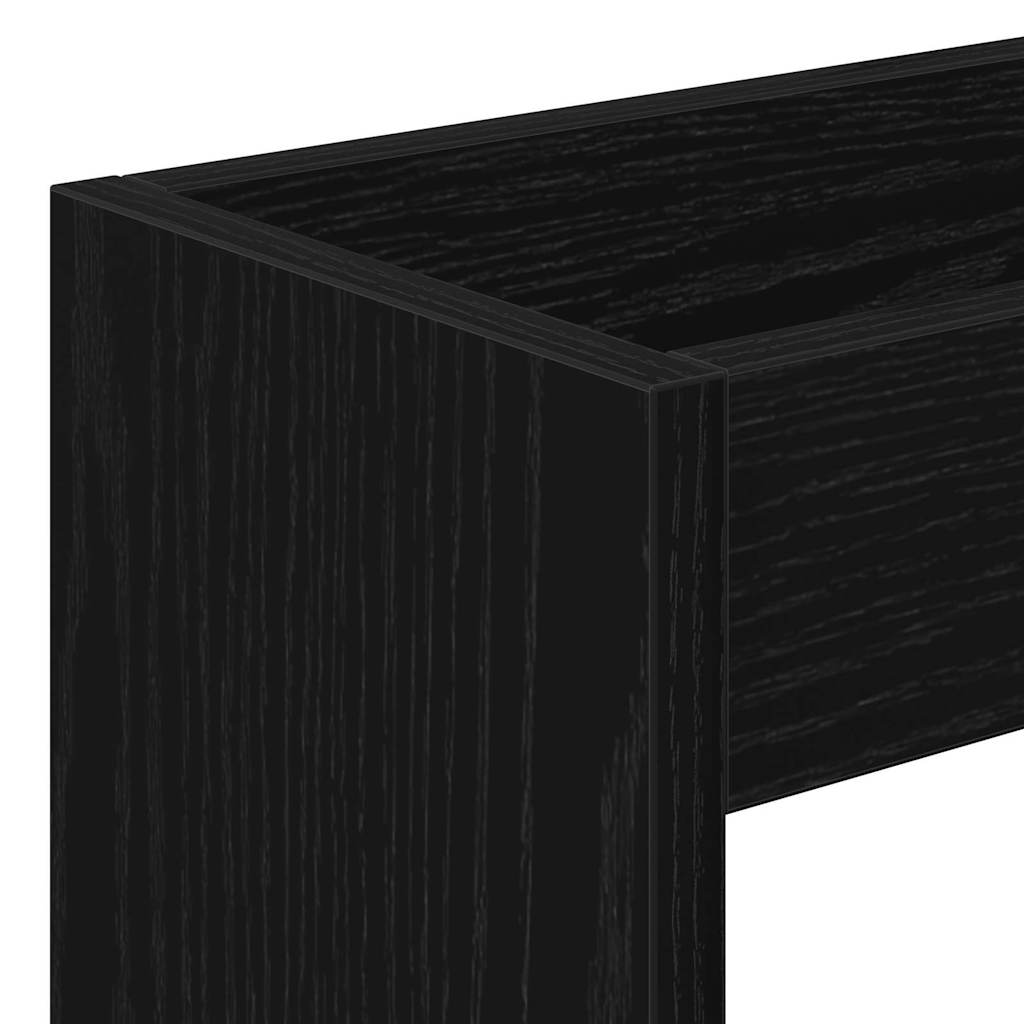 Úzký Úložný Vozík Černý Dub 60 X 18 X 70 Cm Kompozitní Dřevo