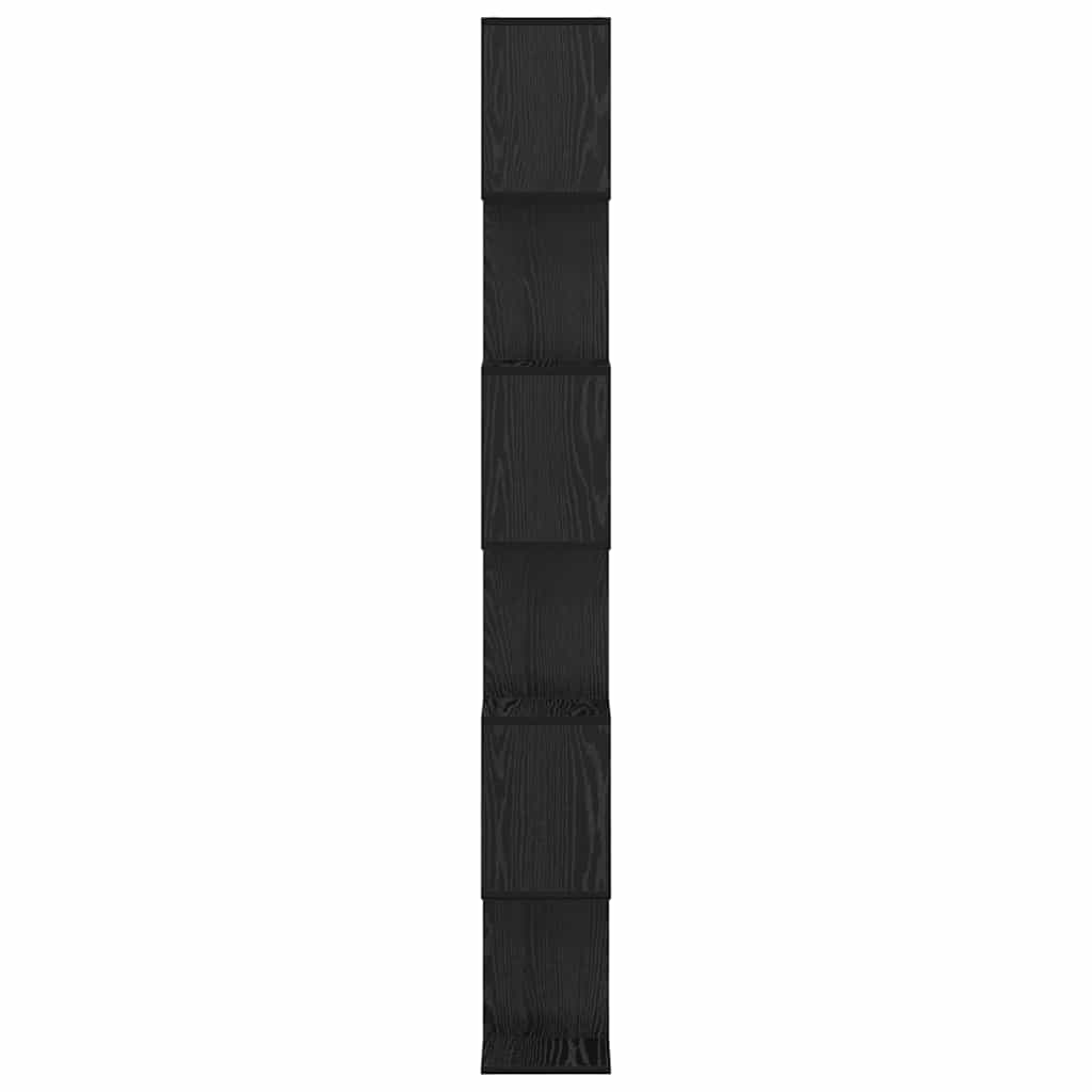 Knihovna 6 Úrovní 70 X 24 X 193,5 Cm Kompozitní Dřevo Černý Dub