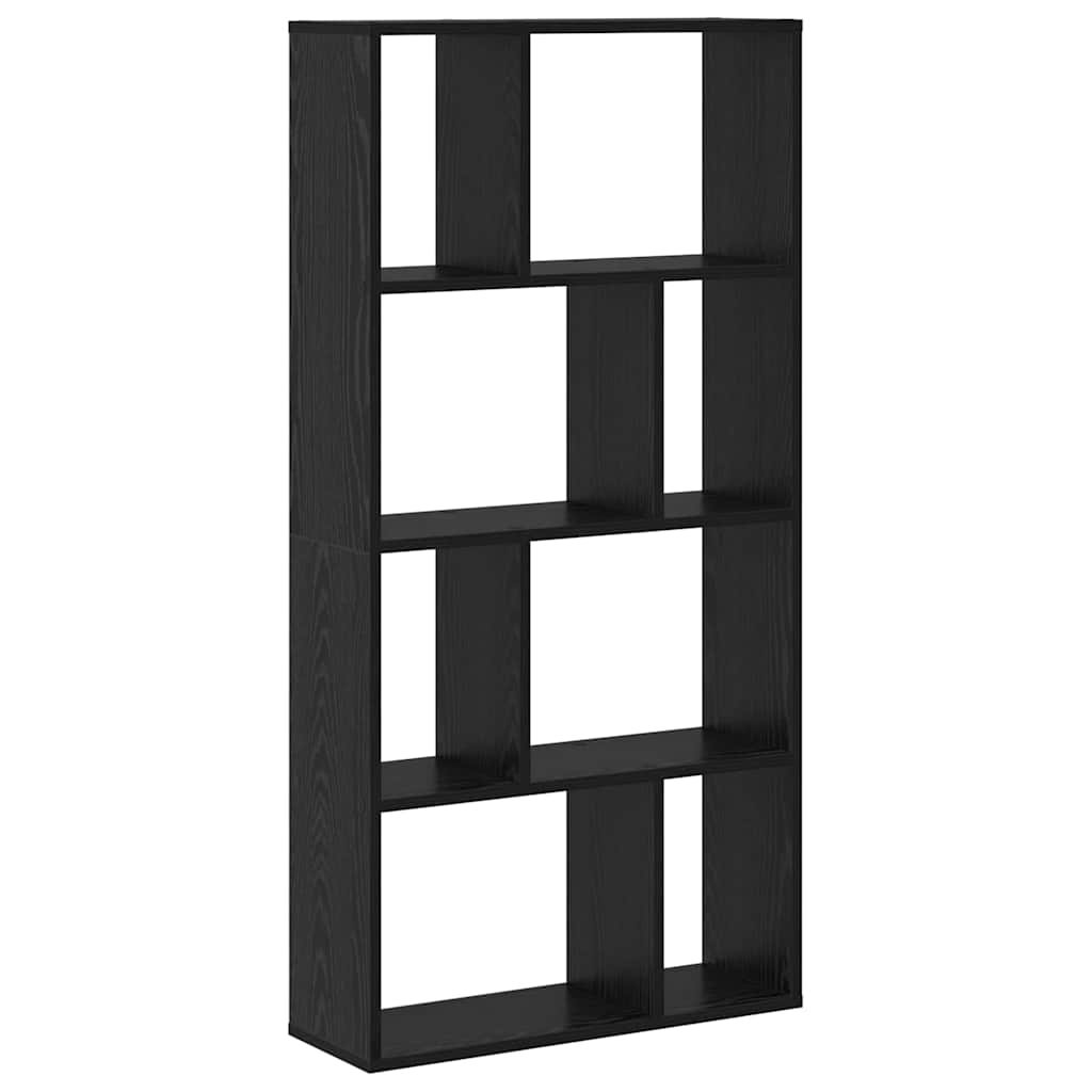 Knihovna 8 Úrovní 60 X 20 X 120,5 Cm Kompozitní Dřevo Černý Dub