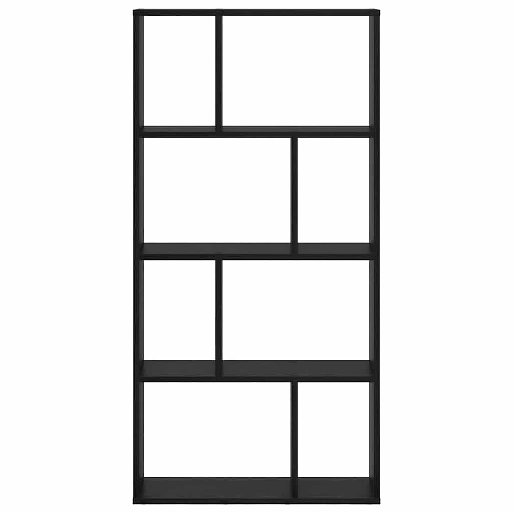 Knihovna 8 Úrovní 60 X 20 X 120,5 Cm Kompozitní Dřevo Černý Dub