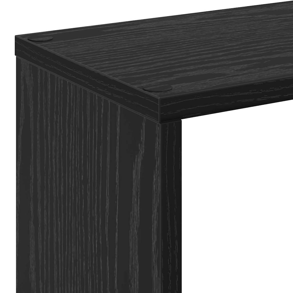 Knihovna 8 Úrovní 72 X 20 X 120,5 Cm Kompozitní Dřevo Černý Dub