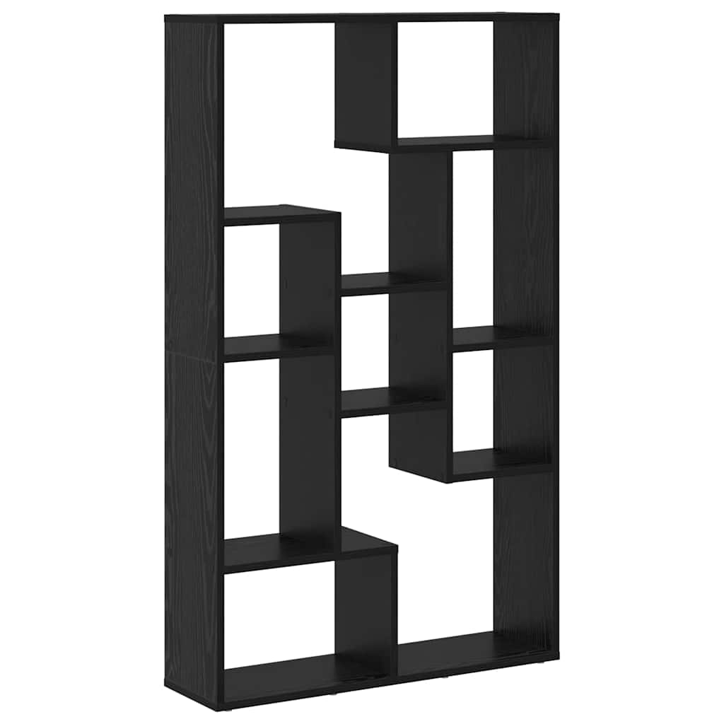 Knihovna 8 Úrovní 72 X 20 X 120,5 Cm Kompozitní Dřevo Černý Dub