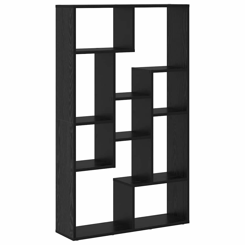 Knihovna 8 Úrovní 72 X 20 X 120,5 Cm Kompozitní Dřevo Černý Dub