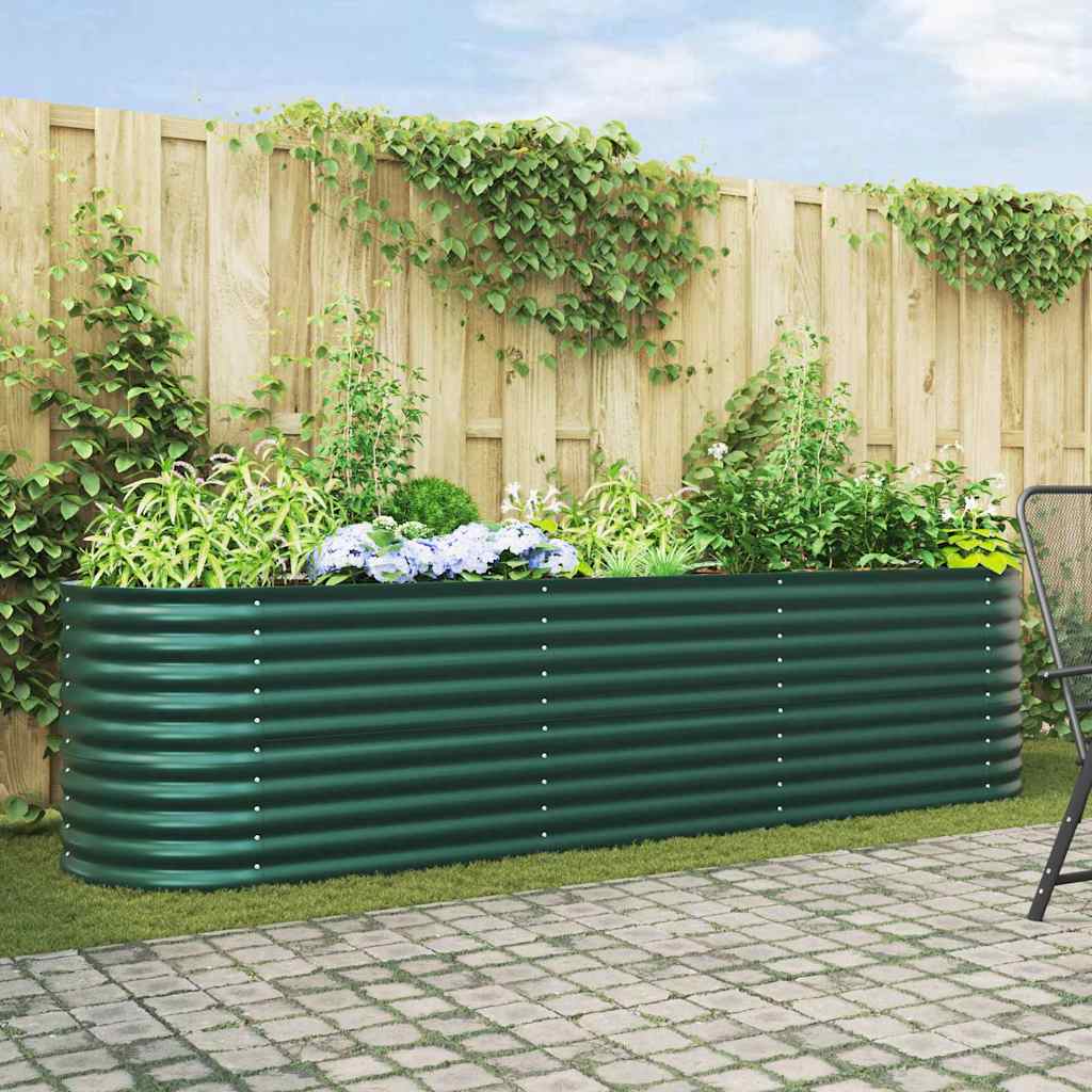 Vyvýšený Záhon Zelená 320 X 80 X 81 Cm Ocel