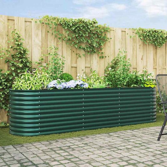 Vyvýšený Záhon Zelená 320 X 80 X 81 Cm Ocel
