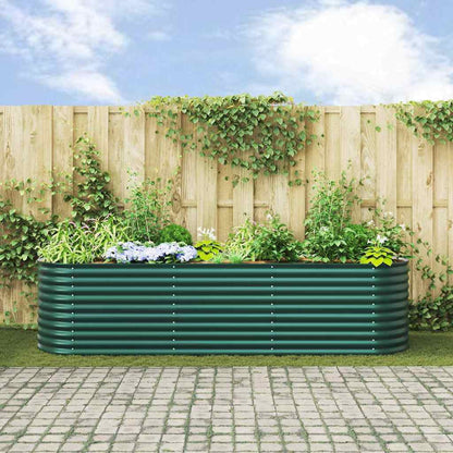 Vyvýšený Záhon Zelená 320 X 80 X 81 Cm Ocel
