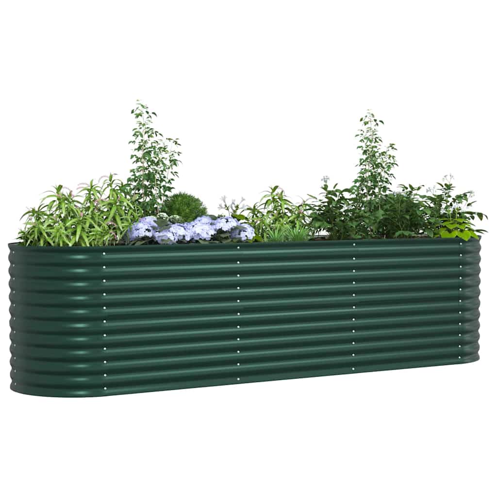 Vyvýšený Záhon Zelená 320 X 80 X 81 Cm Ocel