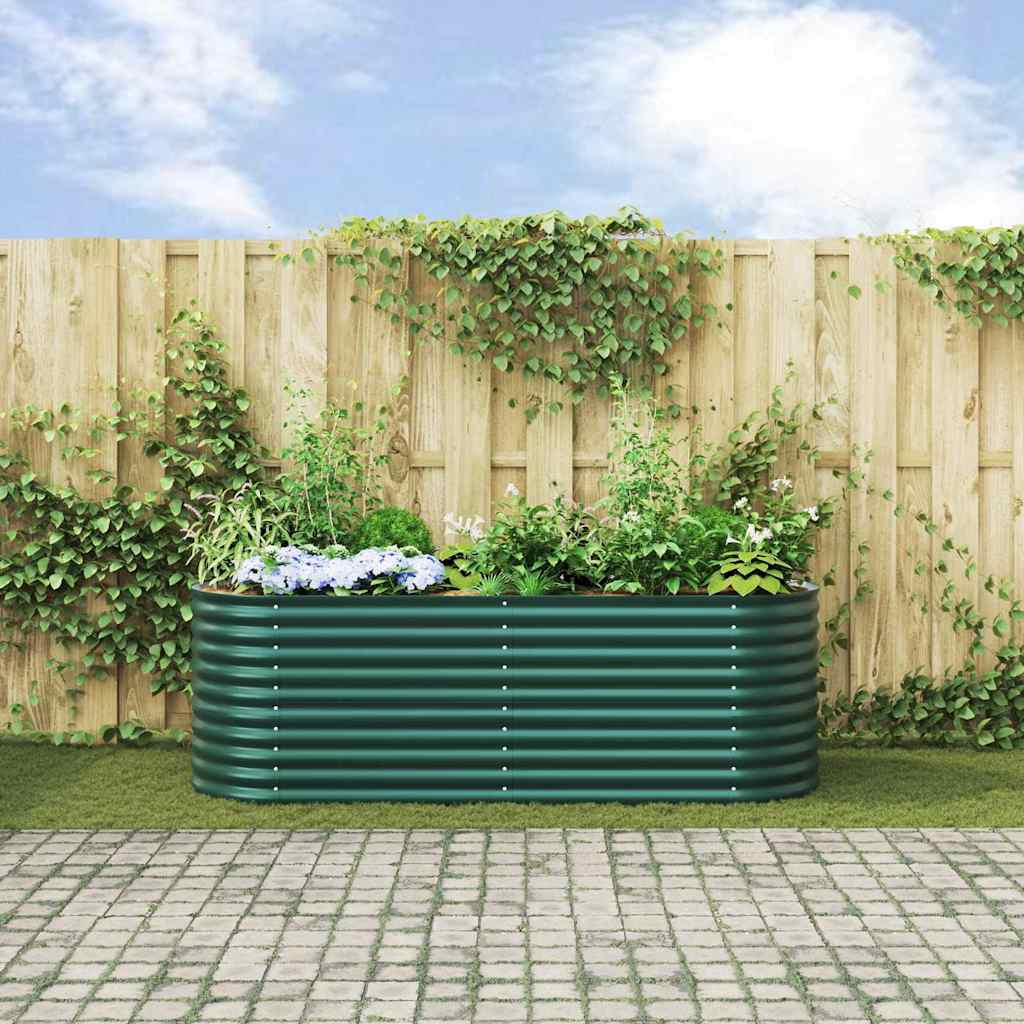 Vyvýšený Záhon Zelená 240 X 80 X 81 Cm Ocel