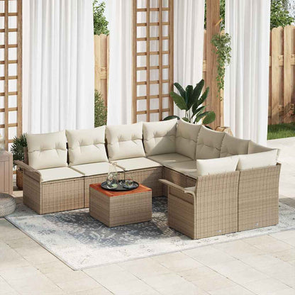 Sada Zahradních Pohovek 9 Ks Černá Polyratan